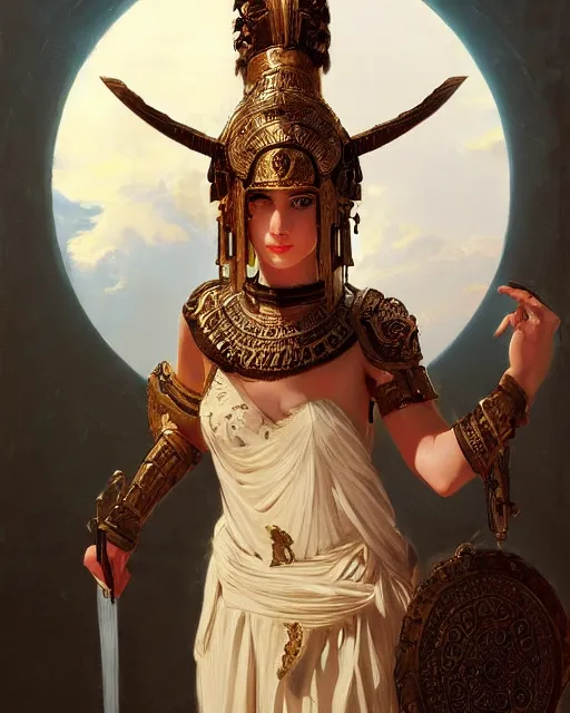 Image similar to portrait of an ancient greek character in intricate ornate armor with an ivory mask, by ilya kuvshinov, by thomas lawrence, by bayard wu, trending on artstation, masterpiece