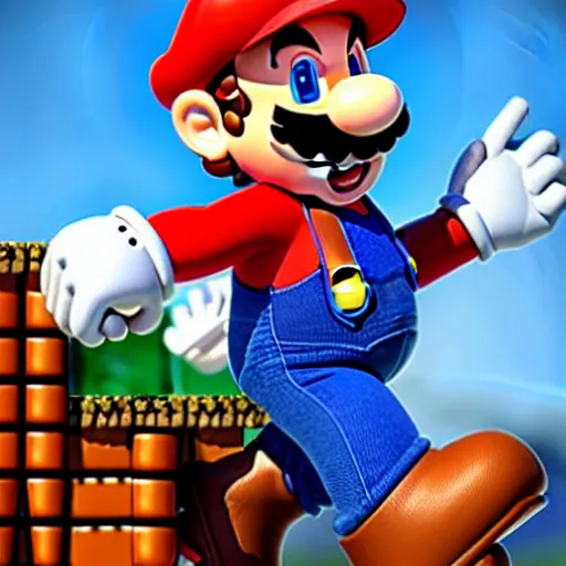 Image similar to photo of super mario, biblically accurate, with several legs and arms and eyes, highly detailed, extremely high quality, hd, 4 k, 8 k, professional photographer, 4 0 mp, lifelike, top - rated, award winning, realistic, detailed lighting, detailed shadows, sharp, no blur, edited, corrected, trending
