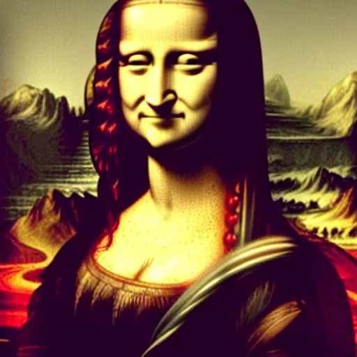 Prompt: A badass photo of monalisa starring a new movie about, death, love, war, tears, anger. hyper detailed, award winning photography, perfect faces