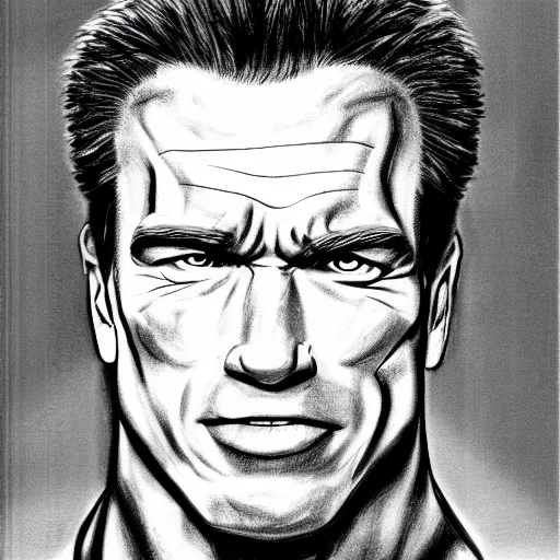 Prompt: Arnold Schwarzenegger as a character in the cartoon sonic the hedgehog. pencil drawing
