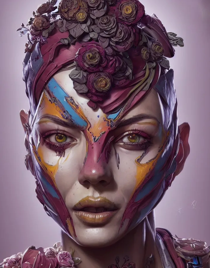 Image similar to symmetry!! portrait of floral! borderlands 3 psycho, intricate, elegant, highly detailed, digital painting, artstation, concept art, smooth, sharp focus, illustration, art by artgerm and greg rutkowski, 8 k