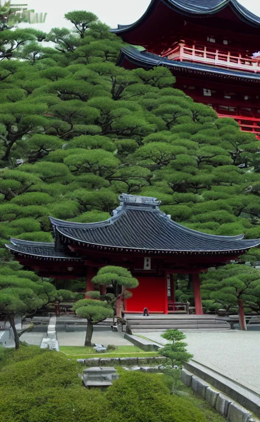 Image similar to infinite tall japanese temple 4 k