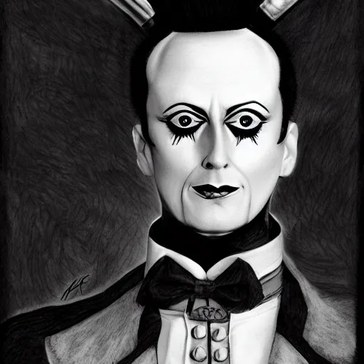 Prompt: pencil illustration of Klaus nomi highly detailed, cinematic,