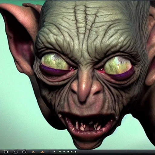 Prompt: gollum twitch streaming, realistic