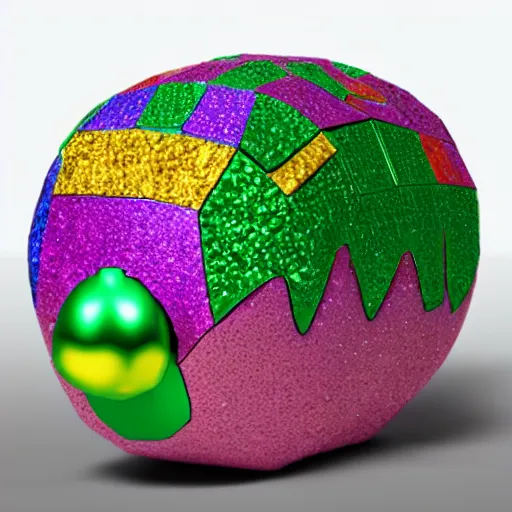 Prompt: a piggy bank made out of gems, unreal engine, path tracing