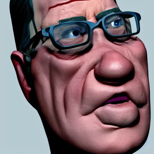 Prompt: hyper realistic, beautiful moody lighting, extreme emotions, caricature, soft, portrait of a very angry Hank Hill, 3d depth