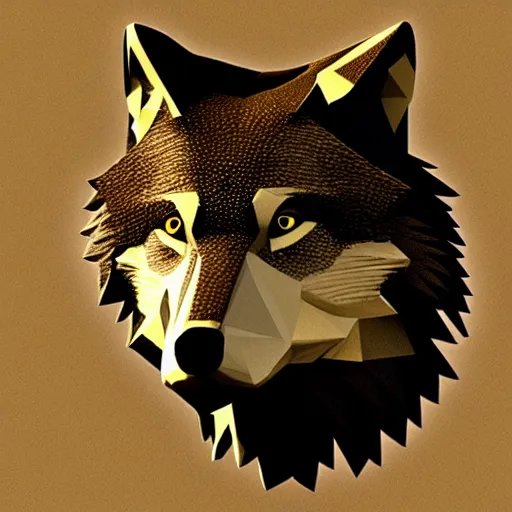 Image similar to Low poly wolf