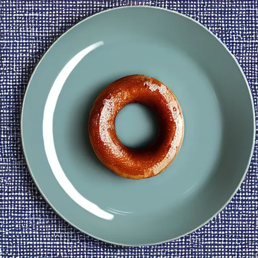 Image similar to ( biden × doughnut ) on a plate
