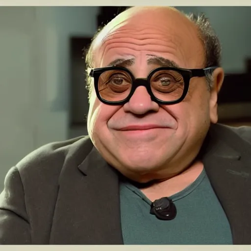 Prompt: Danny Devito in Kurzgesagt, 4k HDR