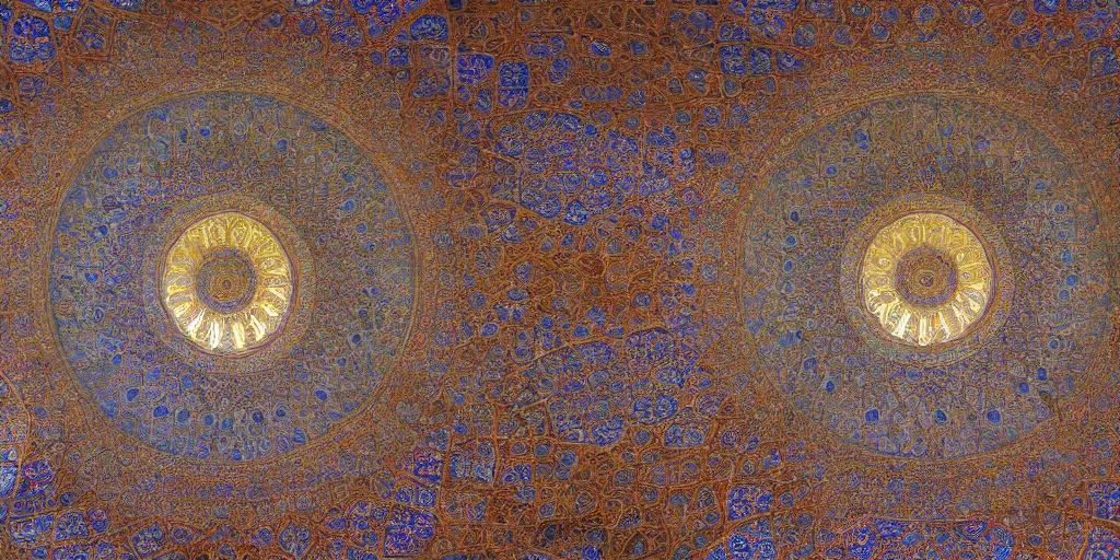 Prompt: equirectangular view of the nasir al - mulk mosque in iran by jonathan solter, 4 k