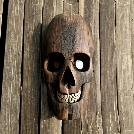 Image similar to skull wooden mask