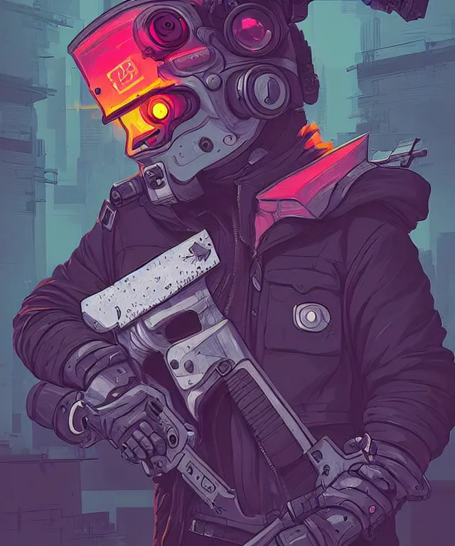 Image similar to a portrait of a cyberpunk corgi holding a chainsaw, fantasy, elegant, digital painting, artstation, concept art, matte, sharp focus, illustration, art by josan gonzalez