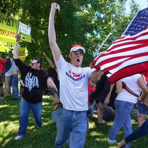 Image similar to trump supporters storming emerald city,