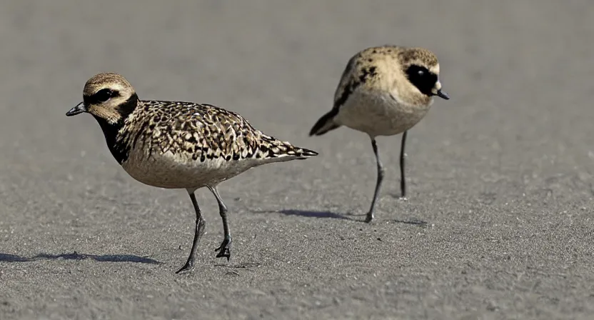 Prompt: pacific golden plover in the style of Animal Crossing