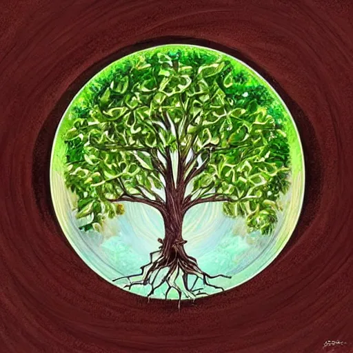 Image similar to The tree of life, top image of all time on /r/Art subreddit