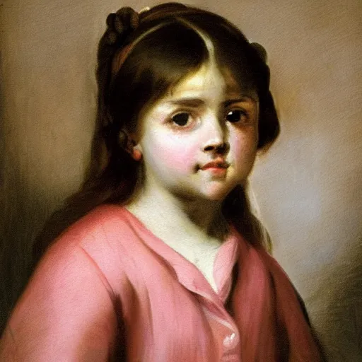 Image similar to Painting of a young girl by Francisco de Goya. Extremely detailed. High quality. 4K. Award winning.