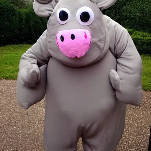 Prompt: a hippo costume, craigslist photo