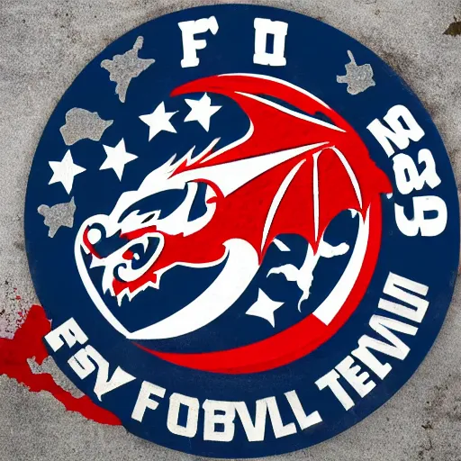 Prompt: the dragon flys NFL team logo 4k