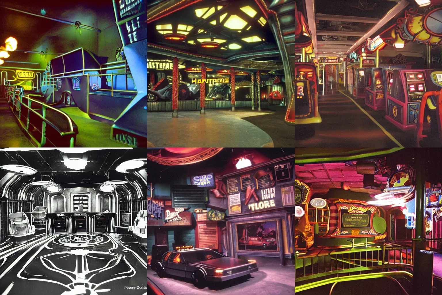 Prompt: theme park dark ride for Back to the Future, interior photo, theme park blog