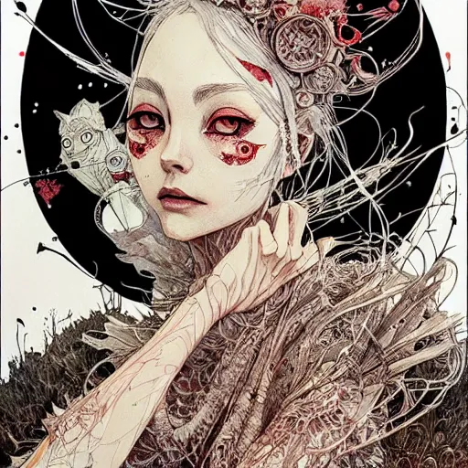 Image similar to portrait painted in ian mcque style drawn by vania zouravliov and takato yamamoto, inspired by alice in wonderland, intricate acrylic gouache painting, high detail, sharp high detail, artstation