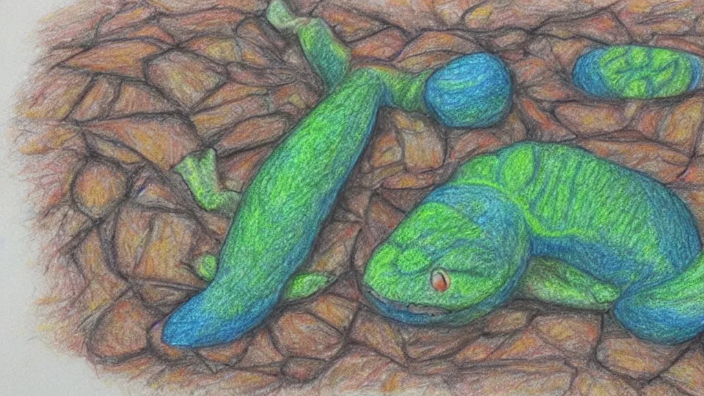 Image similar to colored pencil art unfilled... is that a locality or a whelp? i really can't tell.