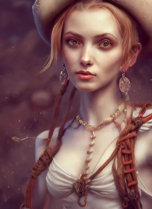 Image similar to detailed realistic full body pastel painting of a pirate female, beautiful face, elegant pose, fantasy, illustration, insanely detailed and intricate, octane render, 4k