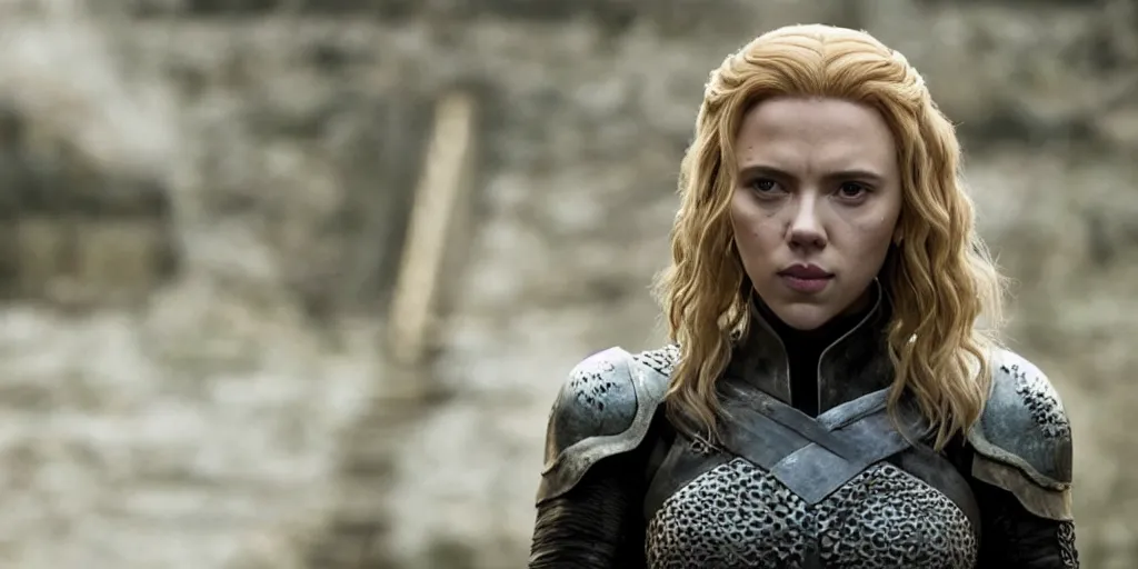 Image similar to Scarlett Johansson in a scene from Game of Thrones