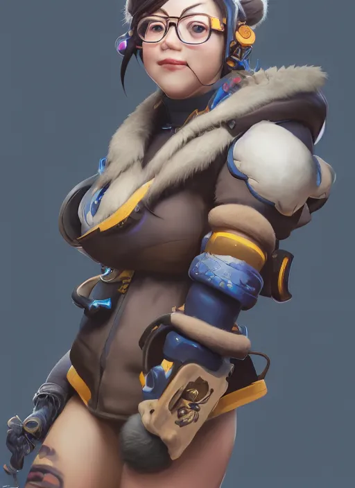 Image similar to mei from overwatch, au naturel, hyper detailed, digital art, trending in artstation, cinematic lighting, studio quality, smooth render, unreal engine 5 rendered, octane rendered, art style by klimt and nixeu and ian sprigger and wlop and krenz cushart.