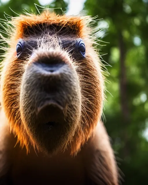 Image similar to a photo of a doctor who is also a capybara, 4 k, high quality, award winning photo