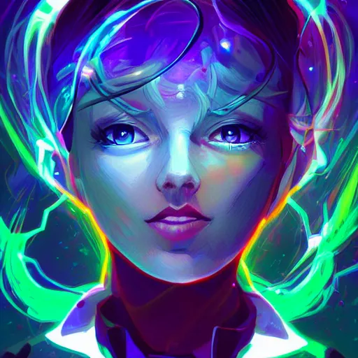 Image similar to skill magic geek inside matrix deepdream radiating a glowing aura stuff loot legends stylized digital illustration video game icon artstation lois van baarle, ilya kuvshinov, rossdraws,