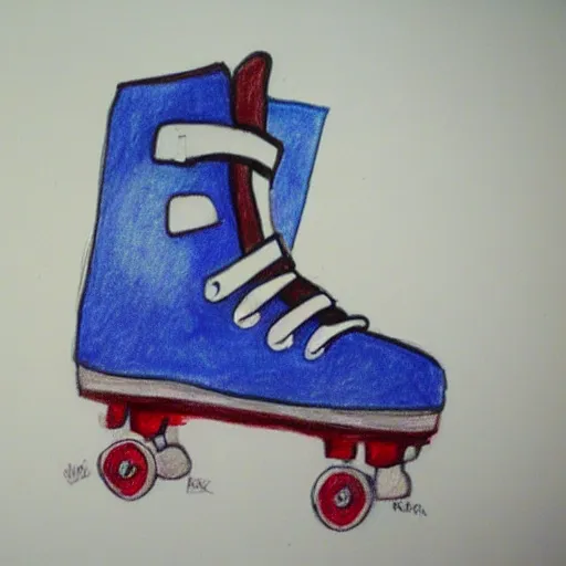 Image similar to child's drawing of roller skates.