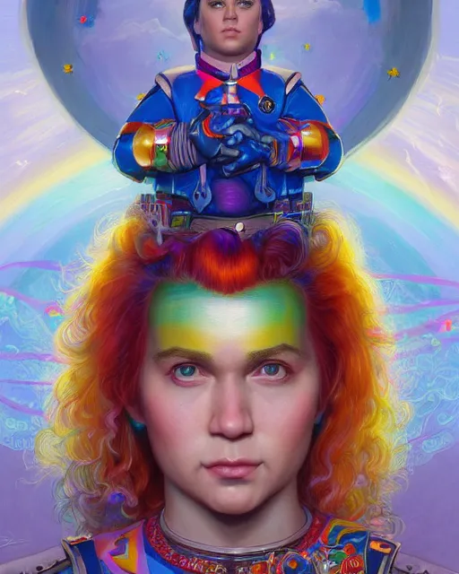 Prompt: rainbow brite portrait | highly detailed | very intricate | symmetrical | whimsical and magical | soft cinematic lighting | award - winning | closeup portrait | doll | painted by donato giancola and mandy jurgens and ross tran | pastel color palette | featured on artstation