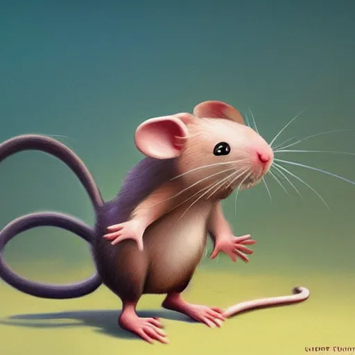 Prompt: cute rat pixar concept art trending artstation oil painting