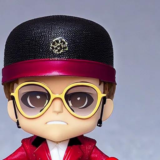 Image similar to elton john, nendoroid, figurine, detailed product photo