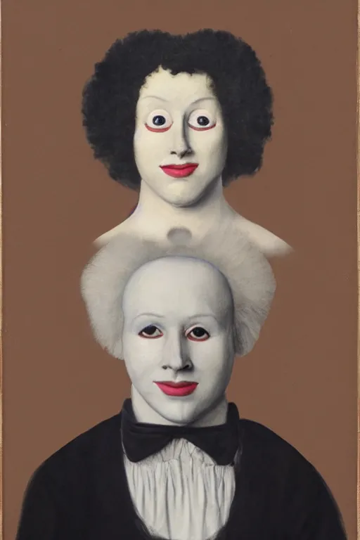 Prompt: realistic portrait of pierrot bolnzes