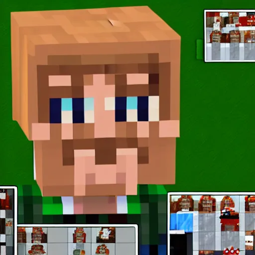 Image similar to screenshot of donald trump in minecraft