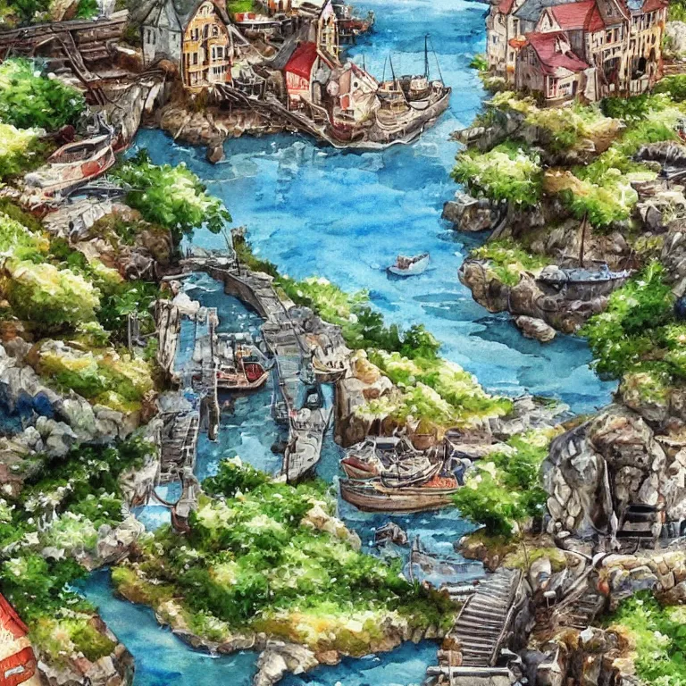 Prompt: watercolor destination, highly detailed, 4 k