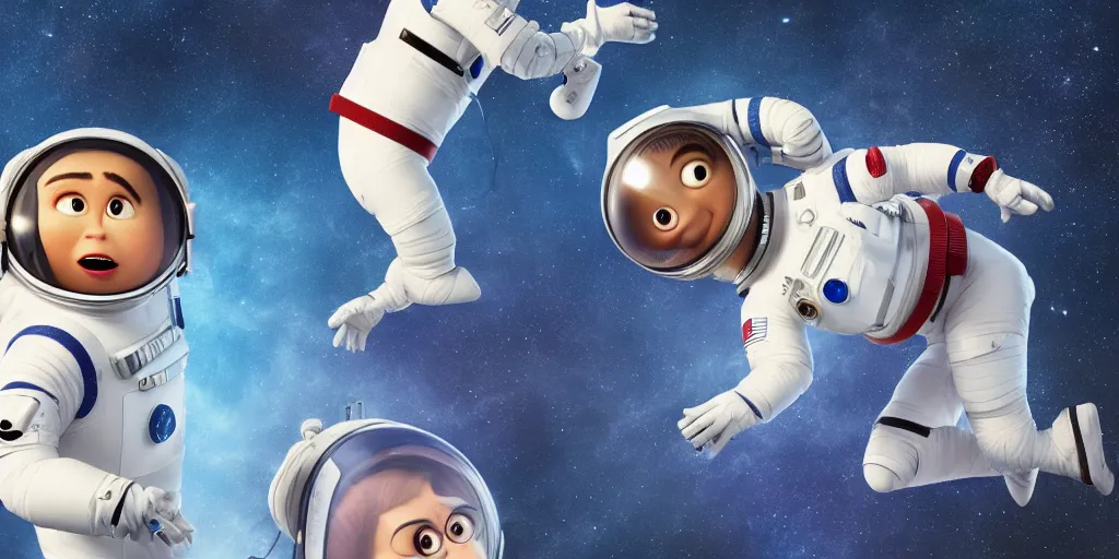 Prompt: astronaut in the style of pixar, 8 k