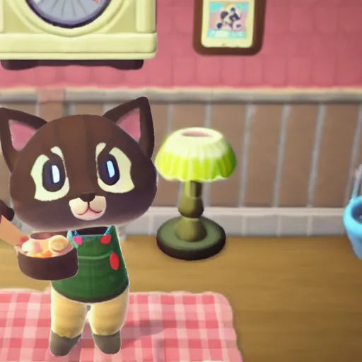 Prompt: a cute kitten in animal crossing