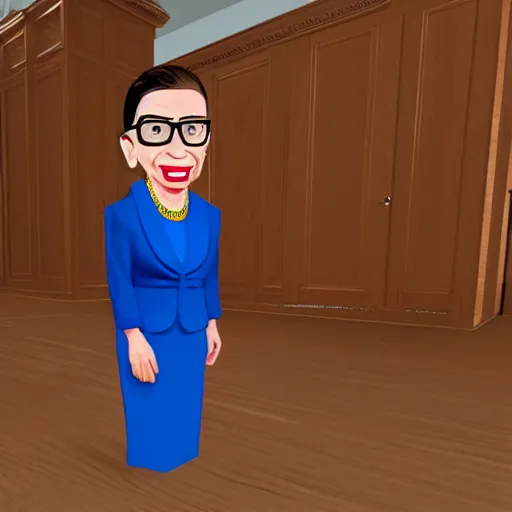 Prompt: ruth bader ginsburg in roblox