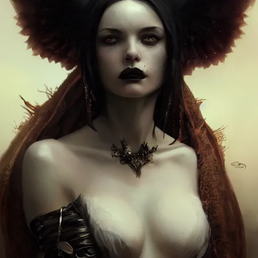 Image similar to goth girl, fantasy, intricate, elegant, highly detailed, digital painting, artstation, concept art, matte, sharp focus, illustration, art by aenaluck and roberto ferri and greg rutkowski, epic fantasy, digital painting