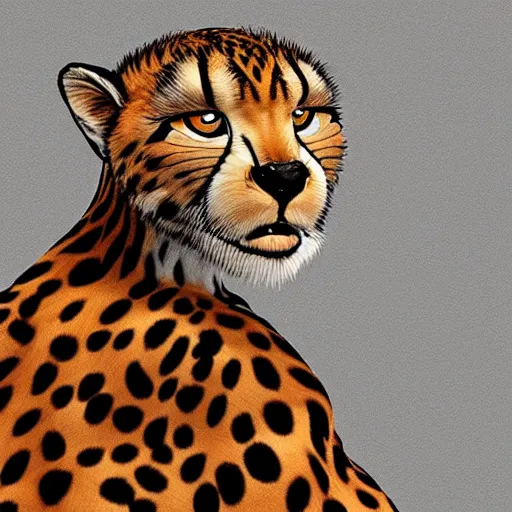 Image similar to “ a happy cheetah dressed in a karate outfit, hyper detailed 3 d rendering, video game art ”