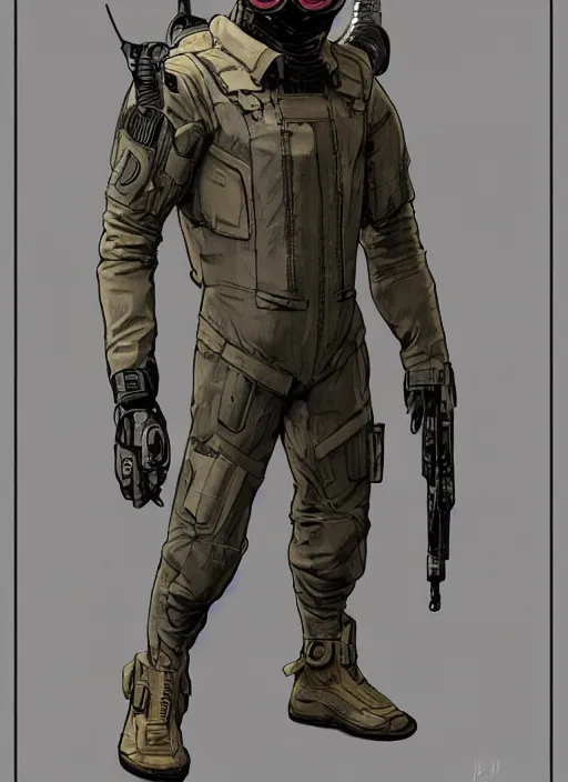 Image similar to mr rabbit dressed in combat gear. cyberpunk rabbit mercenary in tactical gear and jumpsuit. portrait by stonehouse and mœbius and will eisner and gil elvgren and pixar. realistic proportions. dystopian. cyberpunk 2 0 7 7, apex, blade runner 2 0 4 9 concept art. cel shading. attractive face. thick lines.