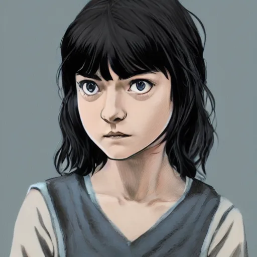 Image similar to arya stark, art by rumiko takahashi, highly detailed, trending on artstation, award winning