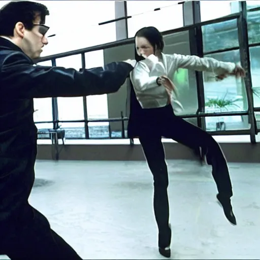 Image similar to matrix slow - motion bullet dodge scene