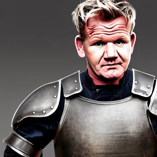 Image similar to gordon ramsay wearing combat armor, soviet russia, very detailed, realistic, 4 k