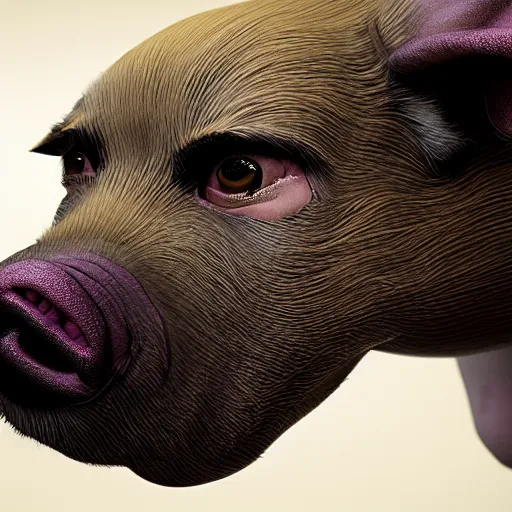 Image similar to a fusion of a dog and a pig, hyperdetailed, artstation, cgsociety, 8 k