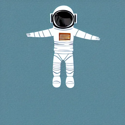 Prompt: an astronaut floating in space, svg