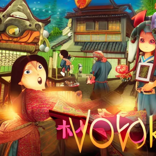 Prompt: yokai world, cinematic