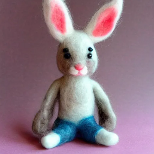 Image similar to Bonnie the bunny, needle felting art